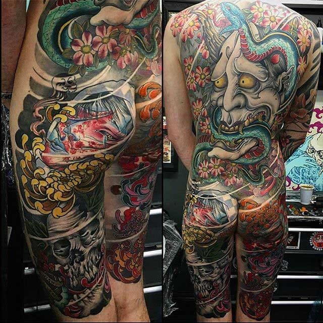 Tatuaje japones: Tatuaje japonés de cuerpo entero